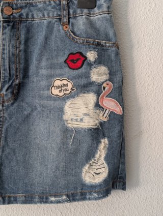 Minifalda Vaquera Stradivarius. Talla L