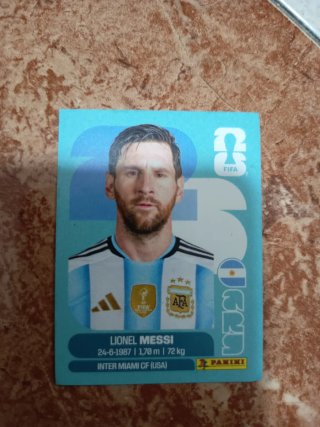 Cromo Messi argentina, panini