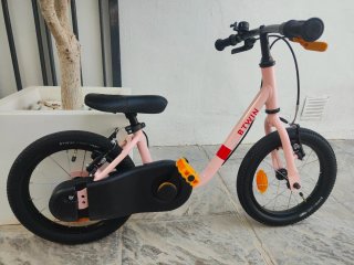 Bici Rosa Btwin Discover 500 14" pulgadas 2 en 1