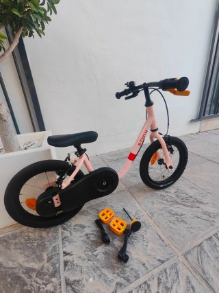 Bici Rosa Btwin Discover 500 14" pulgadas 2 en 1