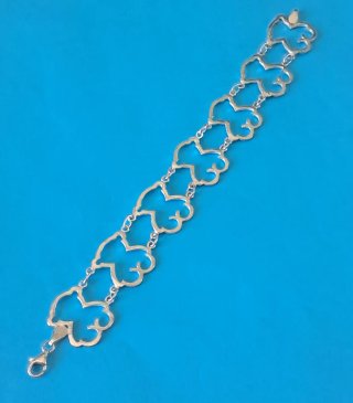 Pulsera de Plata con silueta de Oso