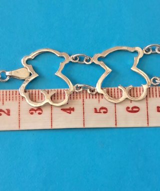 Pulsera de Plata con silueta de Oso