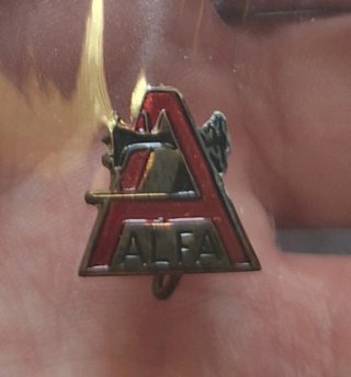 Antigua Insignia Alfa Máquinas de Coser De Aguja
