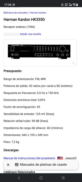 Receptor Harman Kardon HK3350