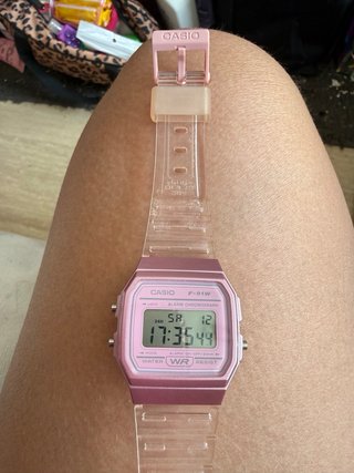 Casio Reloj Rosa F91W Water Resist 10/10