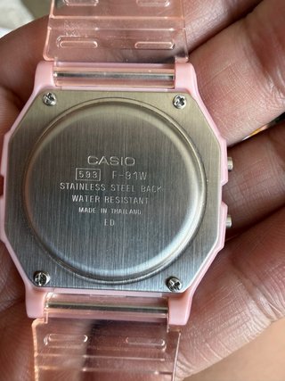 Casio Reloj Rosa F91W Water Resist 10/10