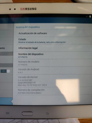 Tablet Samsung 10" GT-P5210 Android 4.4.2