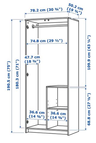 Armario Ikea Brimnes - 2 puertas