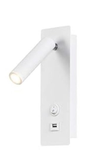Foco de pared con cargador USB
