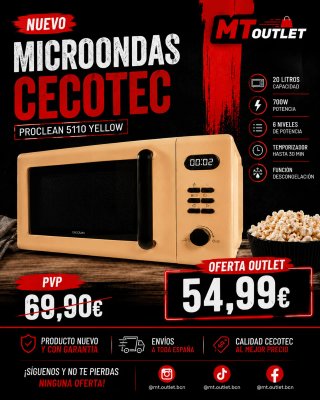 Microondas Cecotec Proclean 5110 yellow €54.99