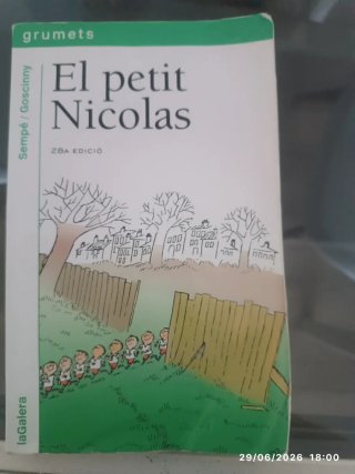 Libro de lectura. El Petit Nicolas
