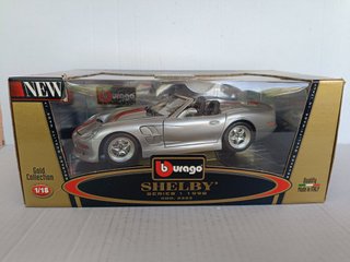 1/18 MODELLO SHELBY SERIE 1 GREY BURAGO SCATOLATO