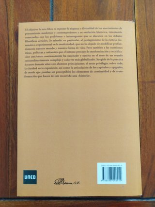 Historia de la filosofía moderna y contemporánea