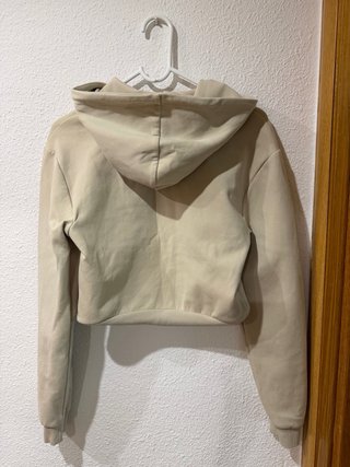 Chaqueta Zara Beige Cremallera Capucha