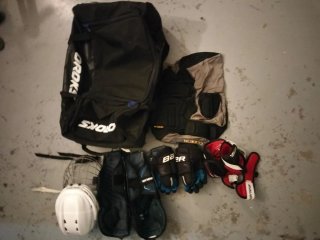 Pack protecciones hockey en linea