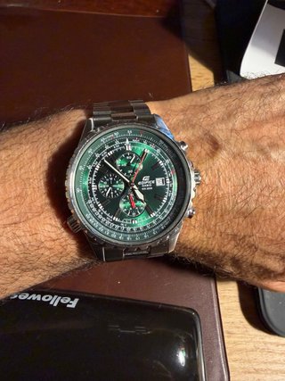 Casio Edifice EF-527D Verde Cronógrafo Acero Inoxi