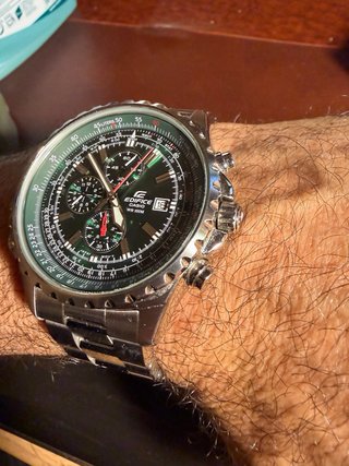 Casio Edifice EF-527D Verde Cronógrafo Acero Inoxi
