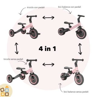 Topmark Triciclo 4 en 1 Kaya Rosa