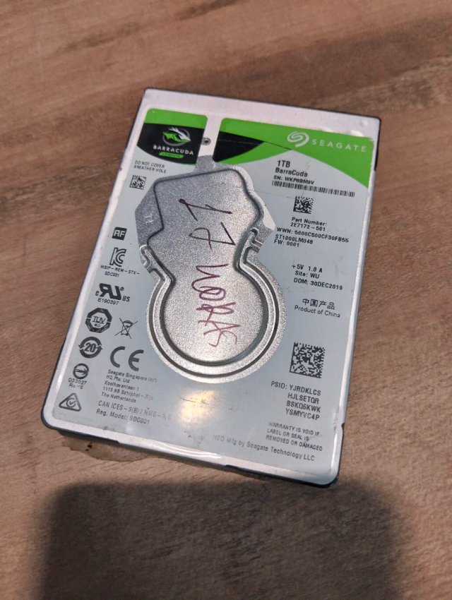 HDD 1TB 2,5" Seagate BarraCuda 5400RPM SATA