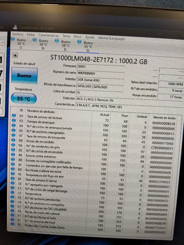HDD 1TB 2,5" Seagate BarraCuda 5400RPM SATA