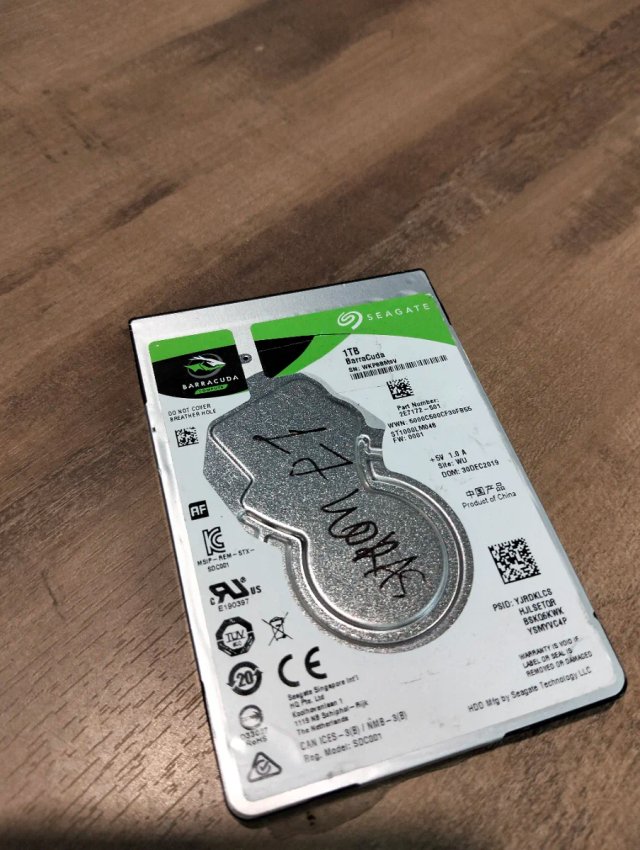 HDD 1TB 2,5" Seagate BarraCuda 5400RPM SATA