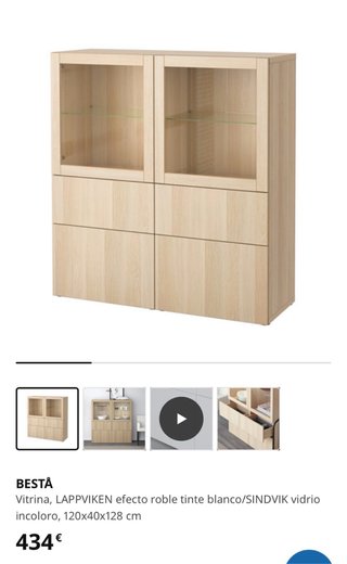 Vitrina ikea Besta 1,20x40x128 tiradores Zara Home