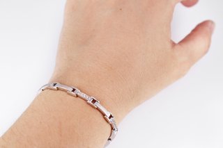 Pulsera de oro blanco de 18k. Ref:034-05-00793