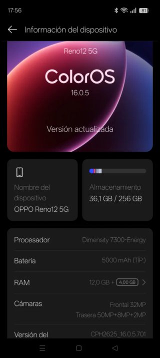 OPPO Reno 12 5G (256GB) Marrón   PRECIO FINAL