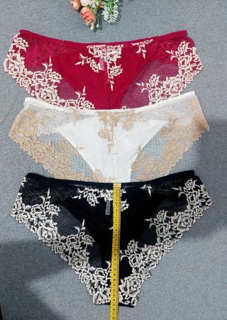 Pack 3 Bragas Bordadas XL