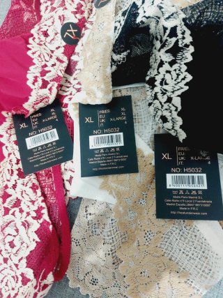 Pack 3 Bragas Bordadas XL