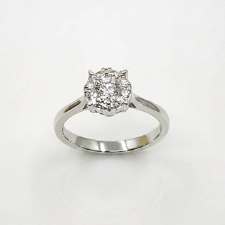 Anillo Oro Blanco 18k  Brillantes 0.516