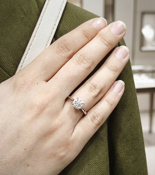 Anillo Oro Blanco 18k  Brillantes 0.516