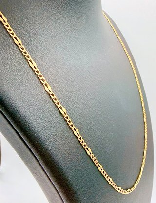 CADENA FÍGARO ROMBO DE ORO 18K. Peso 5.08g