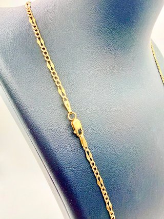 CADENA FÍGARO ROMBO DE ORO 18K. Peso 5.08g