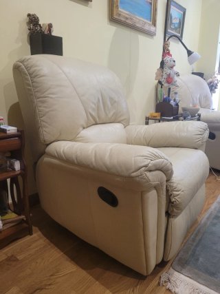 2 Sillones Reclinables Individuales Beige