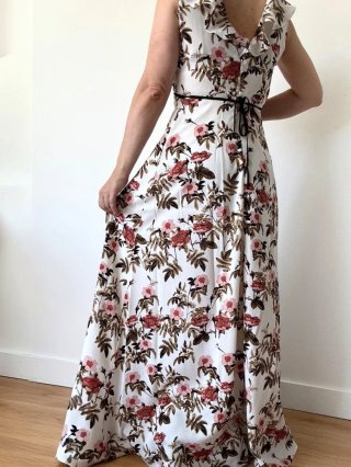 Vestido largo floral fiesta