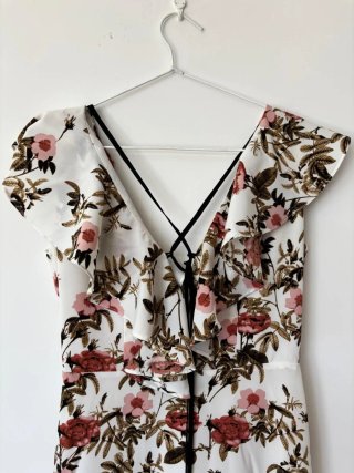 Vestido largo floral fiesta