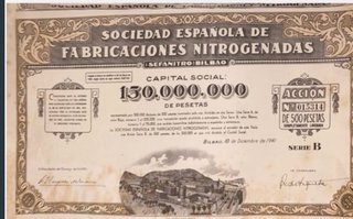 Acción Sociedad Española Fabricaciones Nitrogenada