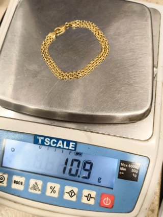 Pulsera Oro 18kt tejido panter