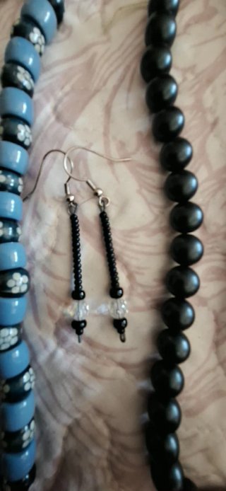 2 collares gargantilla y pendientes Artesanía Afri