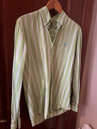 Camisa La Martina Rayas Verde Talla M/L