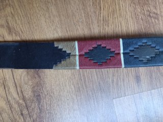 Cinturón de piel hombre 120cm. Multicolor
