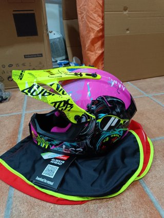 Casco Moto Cross LS2 MX437  Gorilla purple 06