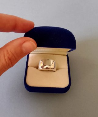 Anillo Plata Grueso Minimalista