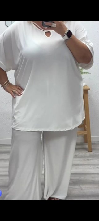 Conjunto Blanco Punto Frío Talla 54