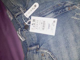 Pantalon vaquero ancho azul pull&bear 42