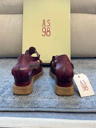 Sandali A.S. 98 Pelle Marrone/Rosso Tg 38
