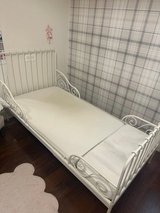 Cama de forja blanca Ikea MINNEN niños