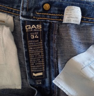 Jeans vintage Gas Jeans Boot-Cut Blu