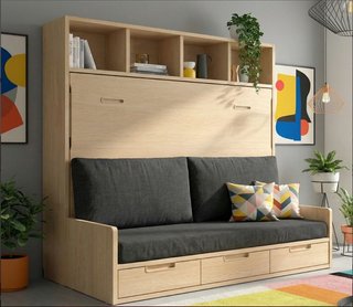 CAMA MATRIMONIO ABATIBLE CON SOFÁ 135